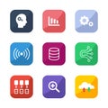 Data Analysis Icons Set Royalty Free Stock Photo