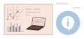 Data Analysis and Information Visualization with Graphs, Charts, and Laptop for Business Intelligence Royalty Free Stock Photo