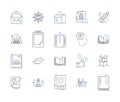 Data analysis line icons collection. Analytics, Visualization, Predictive, Statistics, Algorithms, Insights, Machine Royalty Free Stock Photo