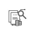 data analysis, magnifier, database icon. Element of data analysis icon for mobile concept and web apps. Detailed data analysis,