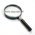 Data analysis magnifier Royalty Free Stock Photo