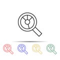 data analysis multi color style icon. Simple thin line, outline vector of web icons for ui and ux, website or mobile application Royalty Free Stock Photo