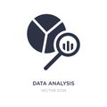 data analysis pie chart icon on white background. Simple element illustration from Business and analytics concept