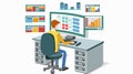 Data Analysis Process: Analyst Utilizing Big Data for Insights