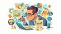Data Analysis Process: Analyst Utilizing Big Data for Insights