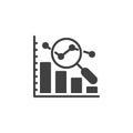 Data analysis processes vector icon Royalty Free Stock Photo