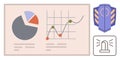 Data Analysis and Security Elements with Shield, Chart, and Alarm Concept Royalty Free Stock Photo