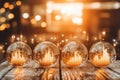 Data analysis shows growth in crystal balls with futuristic network connectivity, visualizing business progress, in