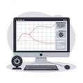 Data Analysis Software Interface on Computer Screen Royalty Free Stock Photo