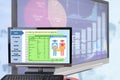 Data analysis by a statistical computer program Royalty Free Stock Photo