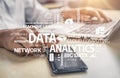 Data Analysis and Statistics Concept with Cloud Computing and Machine Learning Techniques for Modern Research and Royalty Free Stock Photo