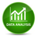 Data analysis (statistics icon) elegant green round button Royalty Free Stock Photo