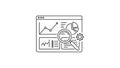 Data Analysis Dashboard Icon with Magnifying Glass Royalty Free Stock Photo
