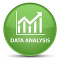 Data analysis (statistics icon) special soft green round button Royalty Free Stock Photo
