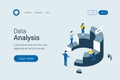 Data analysis, statistics isometric concept