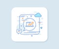 Data Analysis and Statistics line icon. Computer. Vector Royalty Free Stock Photo