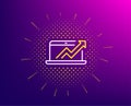 Data Analysis and Statistics line icon. Computer. Vector Royalty Free Stock Photo
