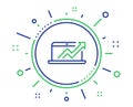 Data Analysis and Statistics line icon. Computer. Vector Royalty Free Stock Photo