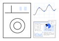 Data Analysis Tools with Visual Graph, Chart, and Modular Interface for Workflow Insights Royalty Free Stock Photo
