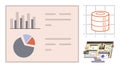 Data Analysis Tools and Visualizations with Graphs and Charts Representing Business Insights Royalty Free Stock Photo