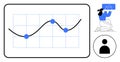 Data Analysis with User Interaction and Coding Concept in Minimalist Style Royalty Free Stock Photo