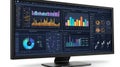 Data Analysis and Visualization on Computer Monitor Royalty Free Stock Photo