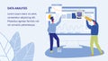 Data Analysis Web Banner Template with Text Space Royalty Free Stock Photo