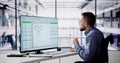 Data Analyst Man Using Spreadsheet Royalty Free Stock Photo