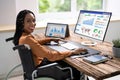 Data Analyst Using Data Analytics KPI Royalty Free Stock Photo