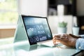 Data Analyst Using Data Analytics KPI Royalty Free Stock Photo
