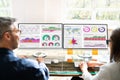 Data Analyst Using Data Analytics KPI Royalty Free Stock Photo
