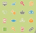 Data analytic simply icons Royalty Free Stock Photo