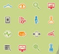 Data analytic simply icons Royalty Free Stock Photo