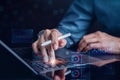 Data Analytics and Analyst working with computer in Business Management System to make report with KPI and metrics connected to Royalty Free Stock Photo