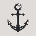 Data Analytics Anchor Logo Concept Royalty Free Stock Photo