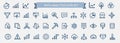 data analytics big data icon set outline graphs charts reports visualize analyze data