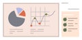 Business Data Analysis with Charts, Graphs, and Task Checklist for Performance Review Royalty Free Stock Photo