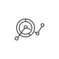 data, analytics, chart icon. Element of technological data icon for mobile concept and web apps. Thin line data, analytics, chart Royalty Free Stock Photo