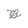 data, analytics, chart icon. Element of technological data icon for mobile concept and web apps. Thin line data, analytics, chart Royalty Free Stock Photo