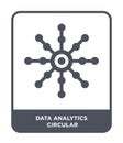 data analytics circular icon in trendy design style. data analytics circular icon isolated on white background. data analytics Royalty Free Stock Photo