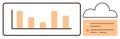 Data Analytics Concept with Bar Graph and Cloud Storage Icon Digital Storage Solutions Royalty Free Stock Photo