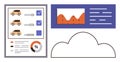 Data Dashboard with Vehicles, Graphs, and Cloud Storage Symbol for Analytics and Digital Tools Royalty Free Stock Photo