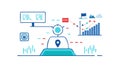 Data Analytics Dashboard, Business Intelligence Display, vector design Generative AI Royalty Free Stock Photo