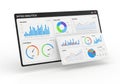 Data analytics dashboard display Royalty Free Stock Photo