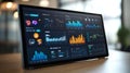 Data Analytics Dashboard Display on a Modern Tablet Royalty Free Stock Photo
