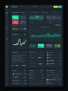 Data Analytics Dashboard Displaying Real-Time Statistics and Performance Metrics for a Financial Application in a Modern Royalty Free Stock Photo