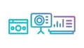 Data Analytics Dashboard Icon: Statistics Business Insights, vector design Generative AI Royalty Free Stock Photo