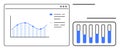 Data Analytics Dashboard with Line Chart and Bar Graph for Business Performance Monitoring Royalty Free Stock Photo