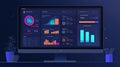 Data analytics dashboard showing business information and statistics Royalty Free Stock Photo
