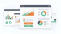 Data Analytics Dashboard UI, Business Report Charts, Infographics Royalty Free Stock Photo